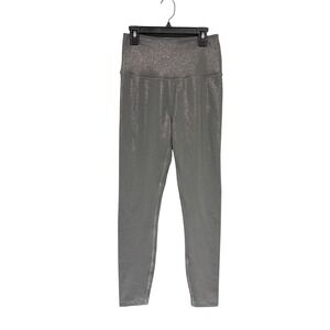 Beyond Yoga High Waist Metallic Shine Women's Size M Gray‎ Activewear Leggings